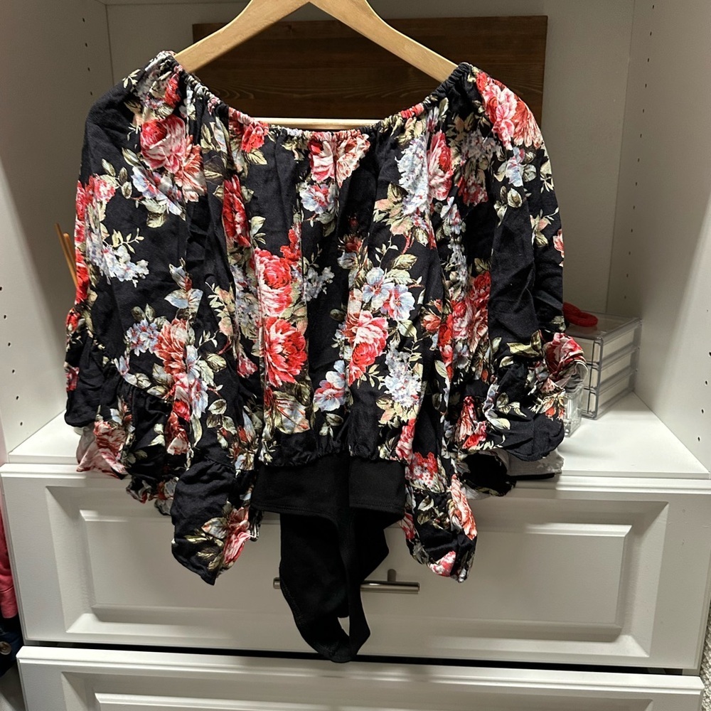 LPA Floral Off-Shoulder Bodysuit - Picture 6 of 6
